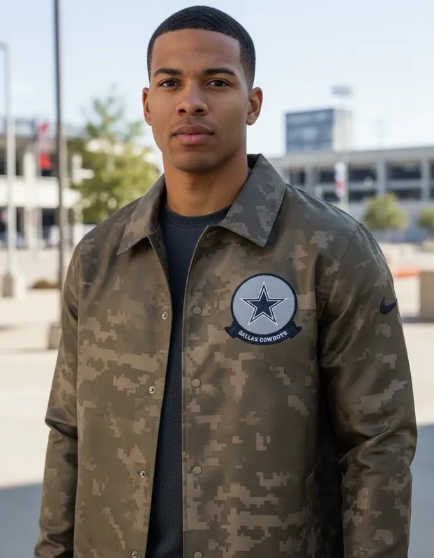 Nike Dallas Cowboys Chamarra Militar Camuflaje Salute to Service image number null