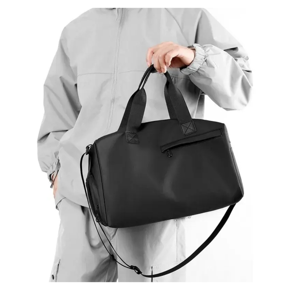 Bolso Deportivo de Viaje para Gym con Compartimento para Zapatos - Negro image number null