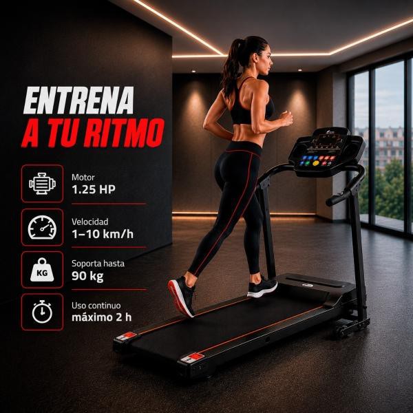 Caminadora Electrica Plegable Centurfit 1.25 Hp 12 Programas Fitness image number null