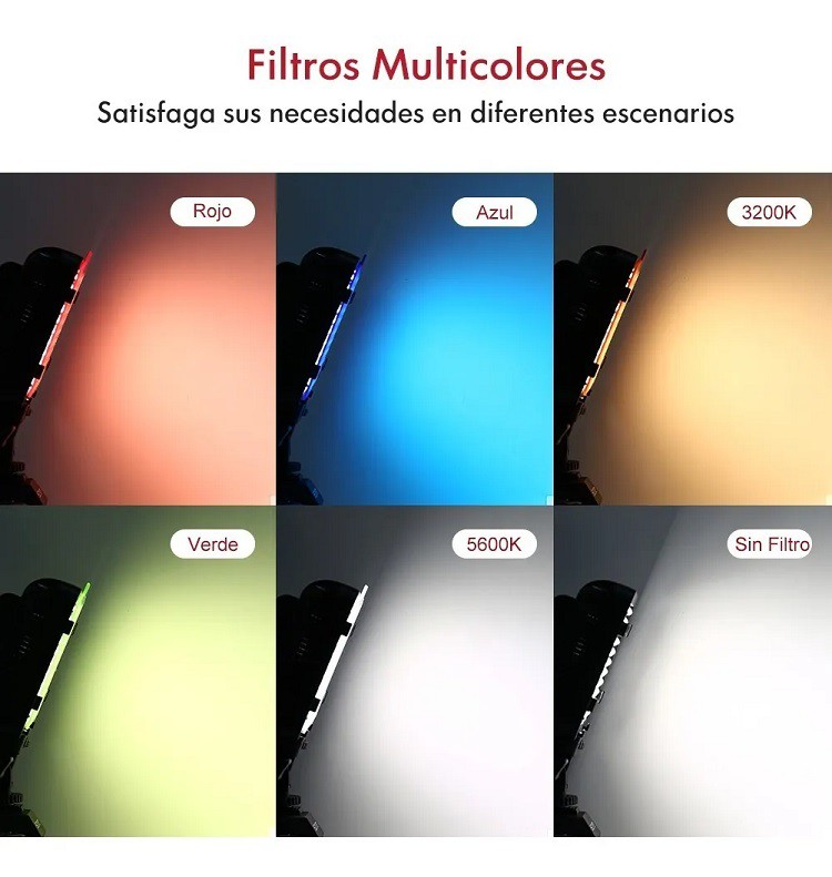 L&aacute;mpara De Luz 176 leds Camara De Video Regulable Con Bater&iacute;a image number null