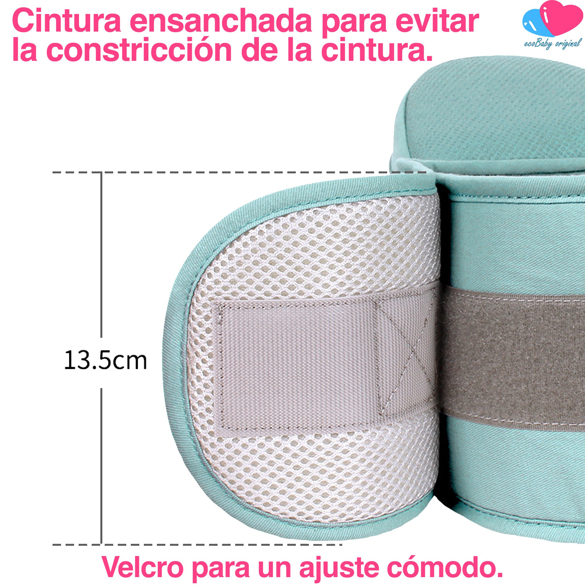 Canguro Portabeb&eacute; Ergon&oacute;mico con Asiento en Cintura Suave Para Beb&eacute;s 0+36 Meses Azul image number null
