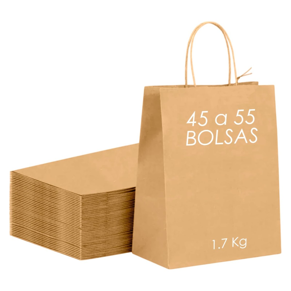 Kit de 45 a 55 Bolsas de Papel Kraft Caf&eacute;, Bluelander image number null