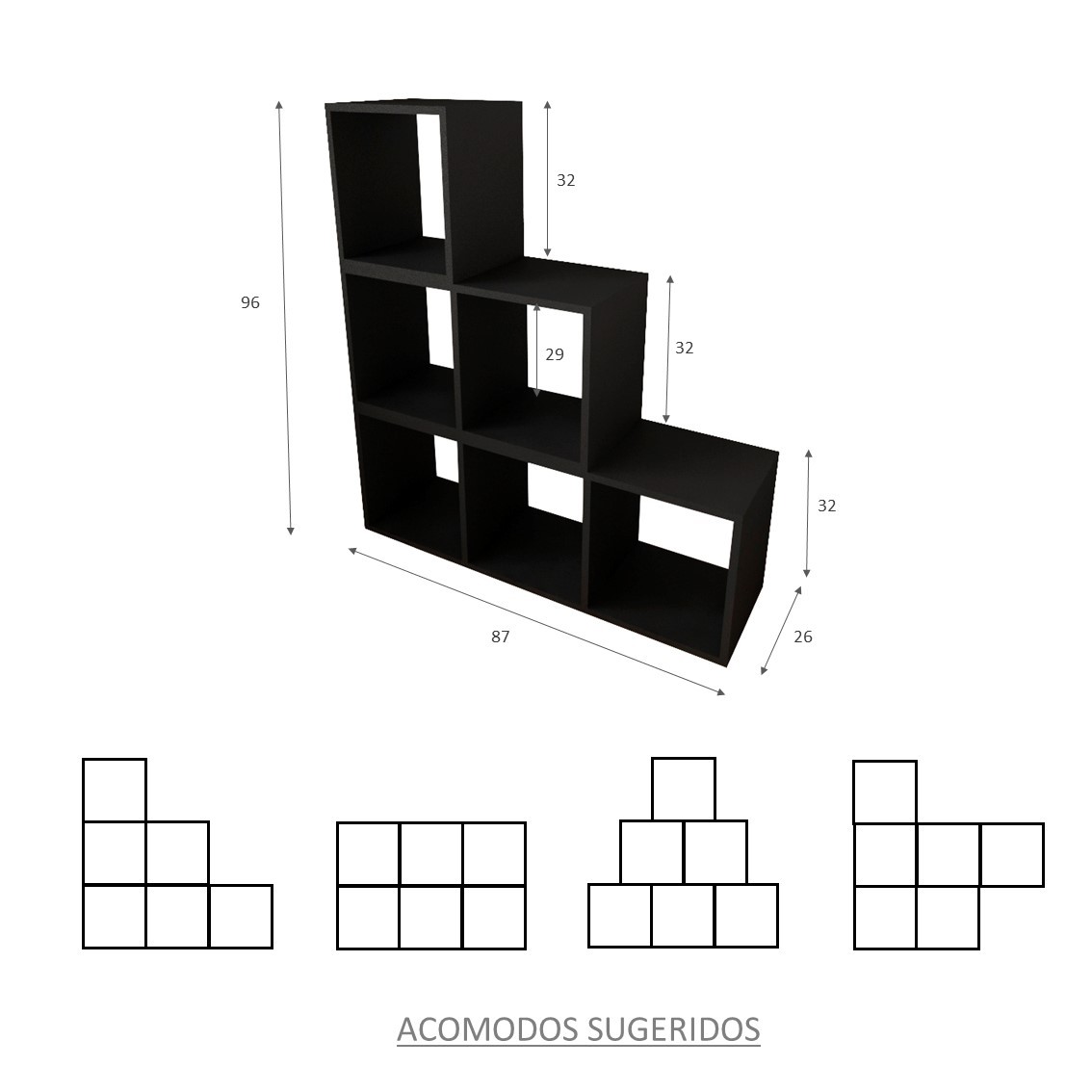 Librero Modular negro image number null
