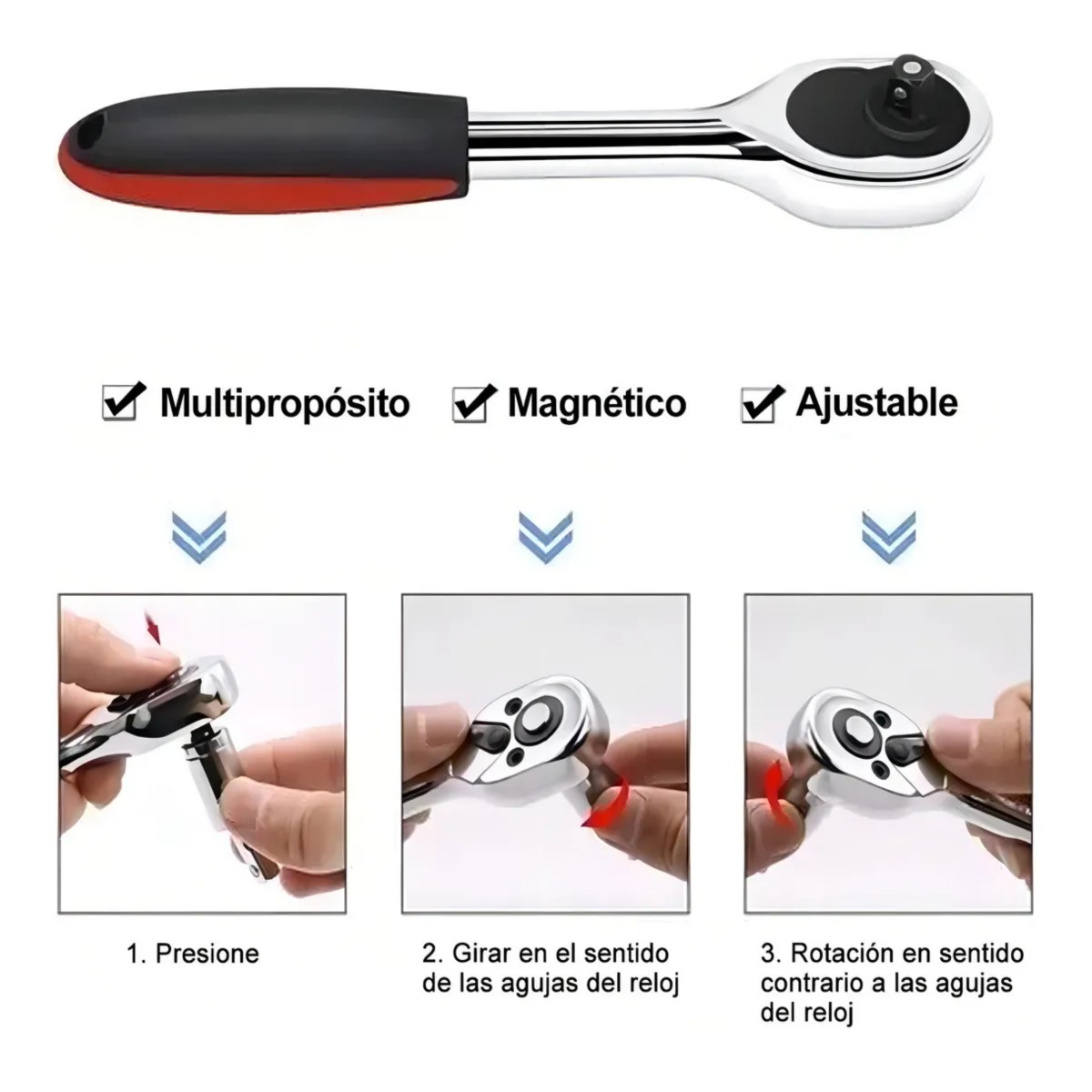 Juego Herramientas Mec&aacute;nicas Dados Kit 46 Piezas, Negro image number null
