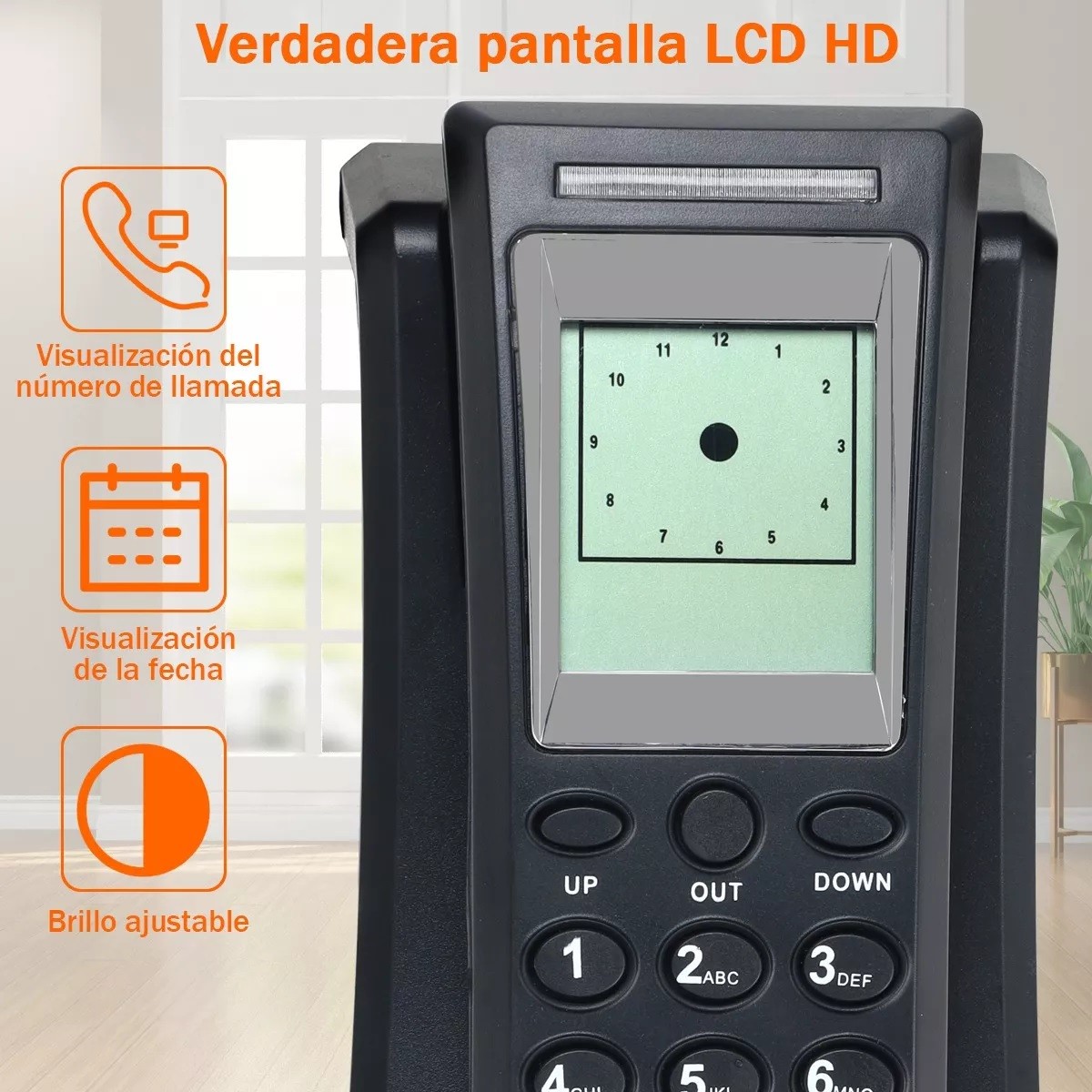 Tel&eacute;fono Fijo Colgar Pared Con Identificador De Llamadas. image number null
