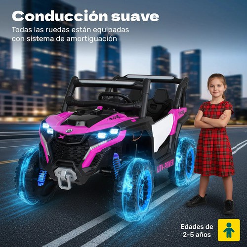 Montable Electrico Buggy 12v Luces Led Ni&ntilde;os Control Remoto Little Monkey image number null