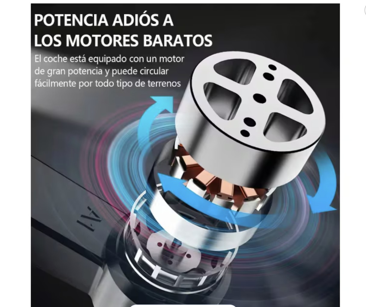 Carro Control Remoto Recargable Para Ni&ntilde;os Coche Modelo Azul image number null