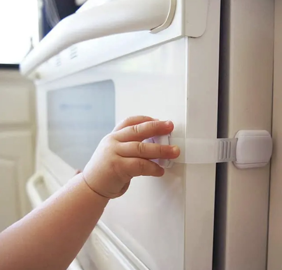 20 Seguros Para Puerta Cajones Refrigerador Beb&eacute; Protectores Modelo Blanco image number null