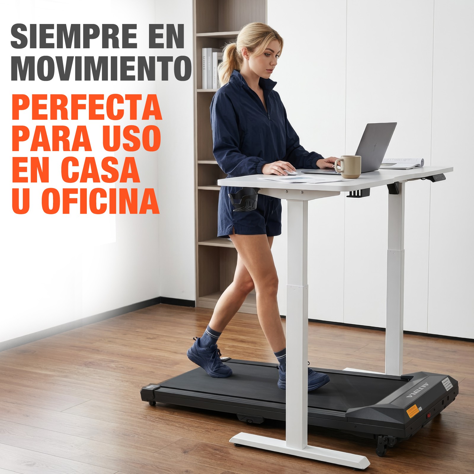 Caminadora El&eacute;ctrica Altera CYBERPAD+ Compacta, Silenciosa y con Bluetooth para Casa u Oficina image number null