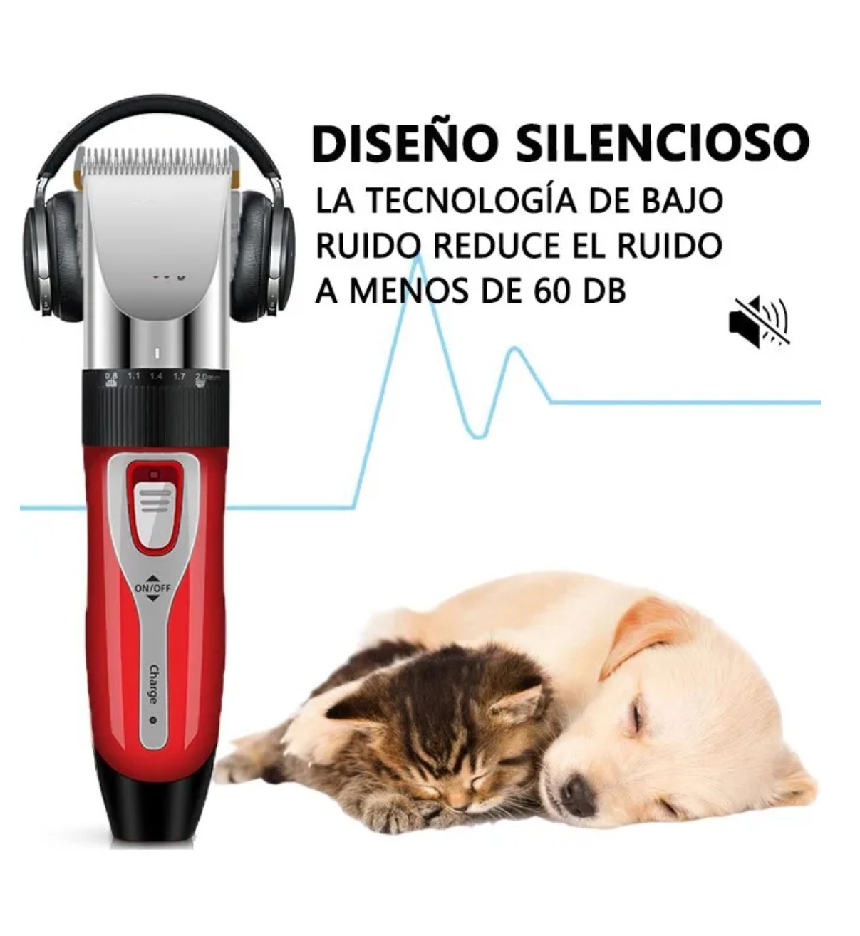 Maquina Rasuradora Perros Y Gatos M&aacute;quina De Cortar Pelo Malubero Rojo image number null