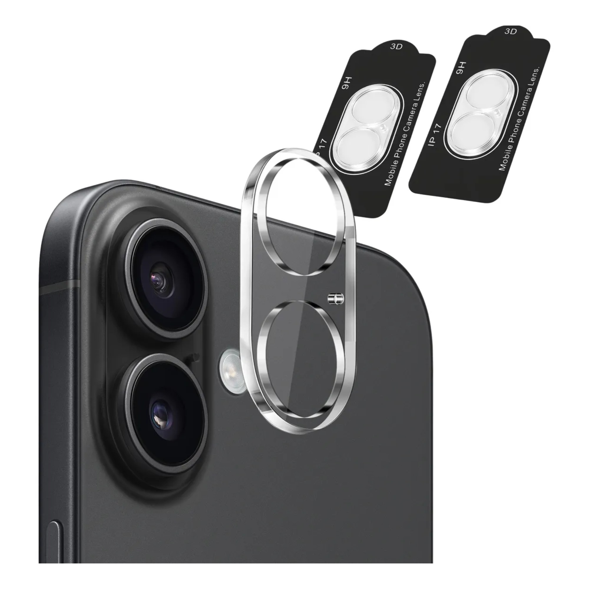 2pzas Mica Protectora Cristal Lente de C&aacute;mara Compatible Para iPhone 9H Resistencia Ultrafina de Alta Calidad y Dise&ntilde;o image number null