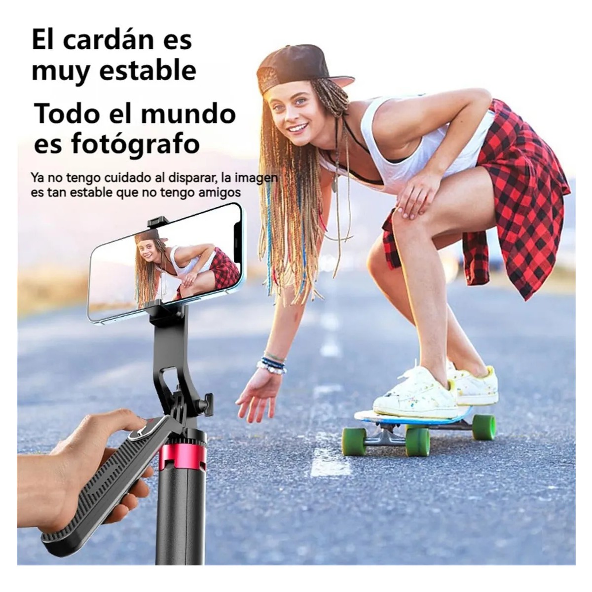 1,8 M Tripie Para Selfie Stick Port&aacute;til Para Telefono Celular Con Luces image number null