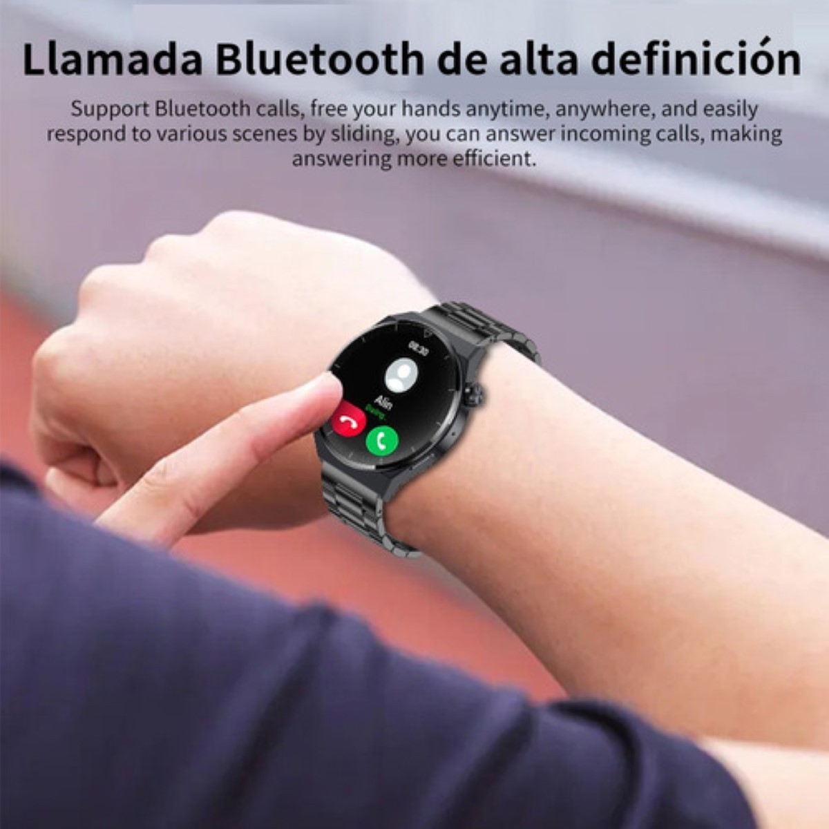 Reloj Inteligente Bluetooth Deportivo e Impermeable Negro image number null