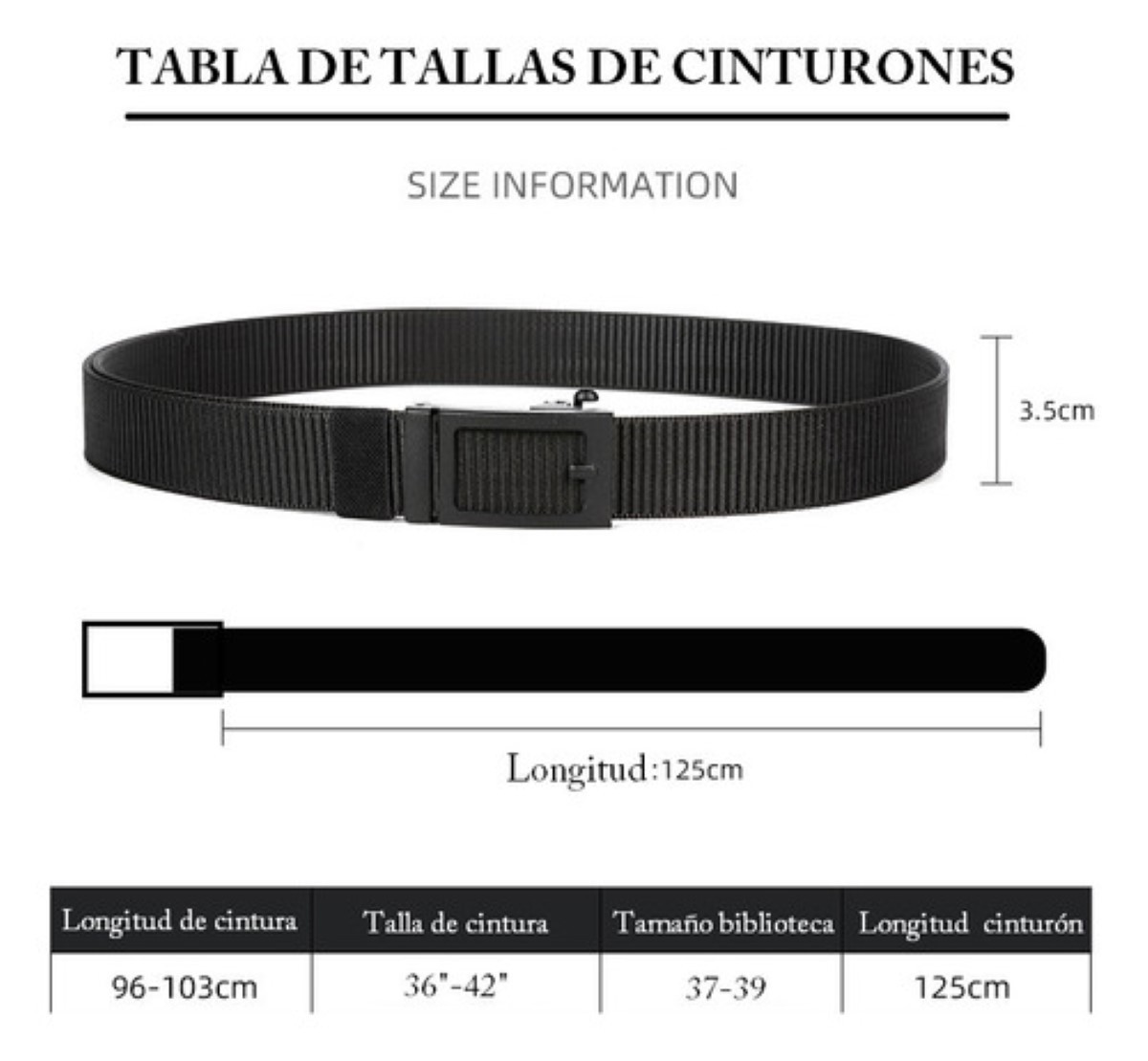 2pzs Cinturones T&aacute;ctico Ajustable Moda Calidad Militar 125cm Gris image number null