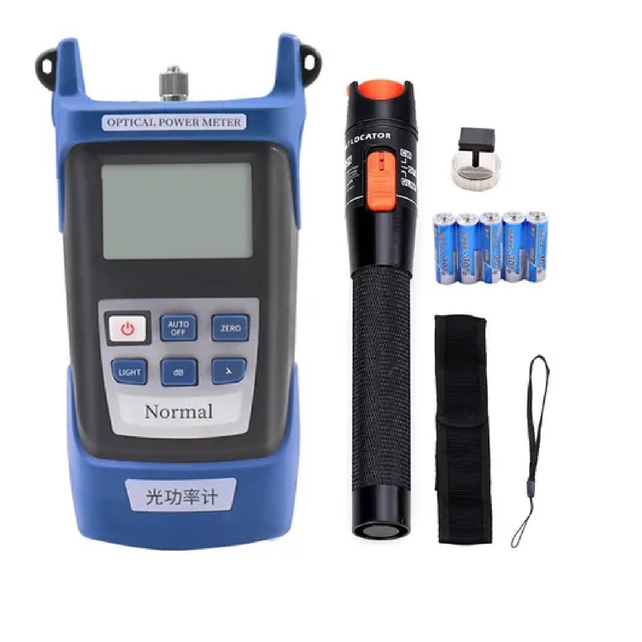 Medidor Potencia Fibra &Oacute;ptica Localiza Fallas Y L&aacute;mpara 10km Azul image number null