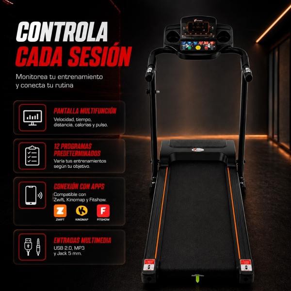 Caminadora Electrica Plegable Centurfit 1.25 Hp 12 Programas Fitness image number null