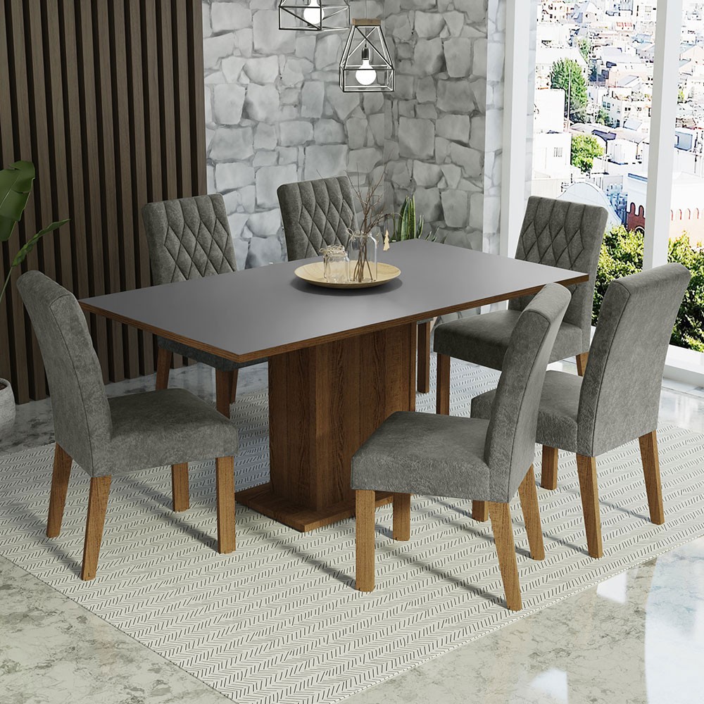 Juego de Comedor con Mesa y 6 Sillas Madesa Hanna MG image number null