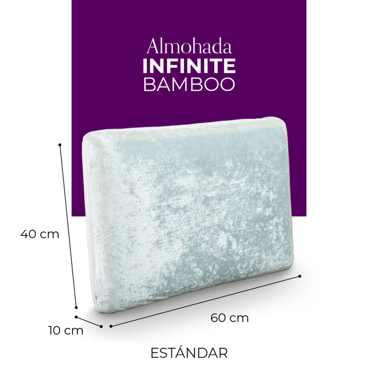 Almohada Spring Air Bamboo Infinite Memory Foam Est&aacute;ndar image number null