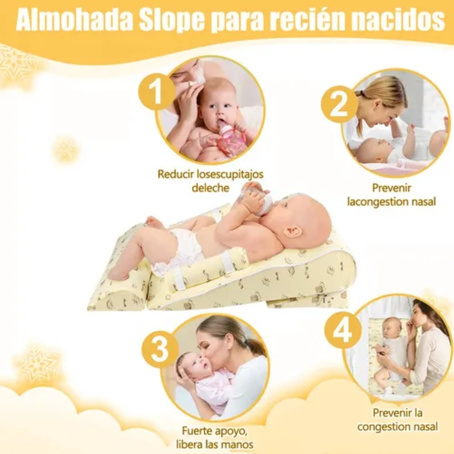 Colch&oacute;n Infantil Soporte Para Cuna Amarillo image number null