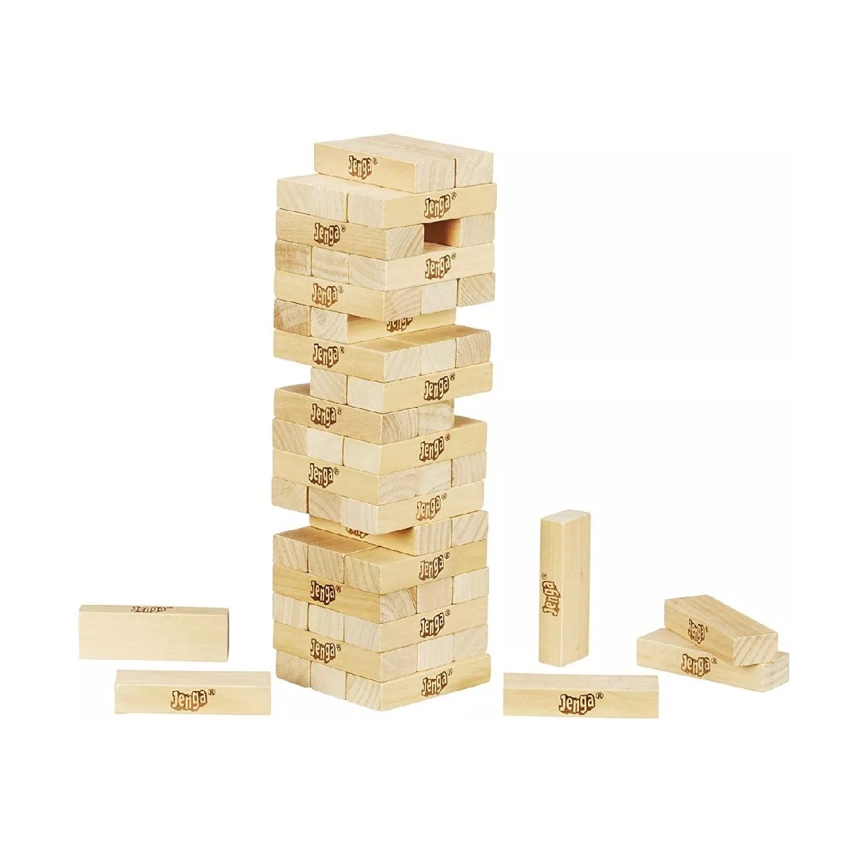 Juego De Jenga Cl&aacute;sico De Bloques De Madera image number null