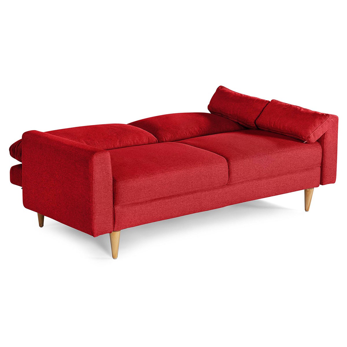 Sof&aacute; Cama Makora Tatiane con Memory Foam, Color Rojo Lino, Respaldo Reclinable de 3 Posiciones image number null