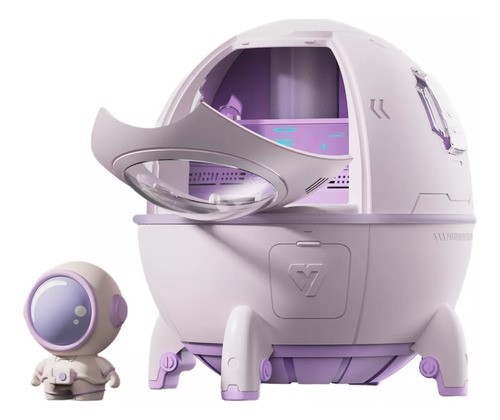 Humidificador De Aire Silencioso Astronaut Space Capsule Rosa Palido image number null