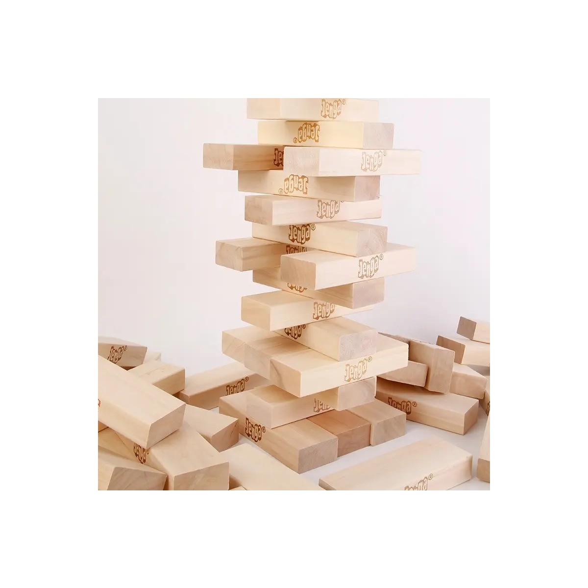 Juego De Jenga Cl&aacute;sico De Bloques De Madera image number null