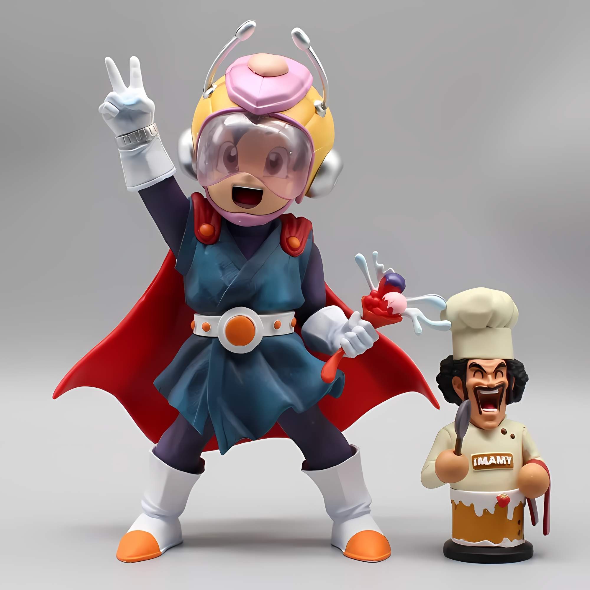 Figura Videl Gran Sayaman 2 Mr Satan Dragon Ball Z 20cm Set de Figuras de Accion Juguete Coleccionable Videl & Mr. Satan Dragon Ball Z image number null