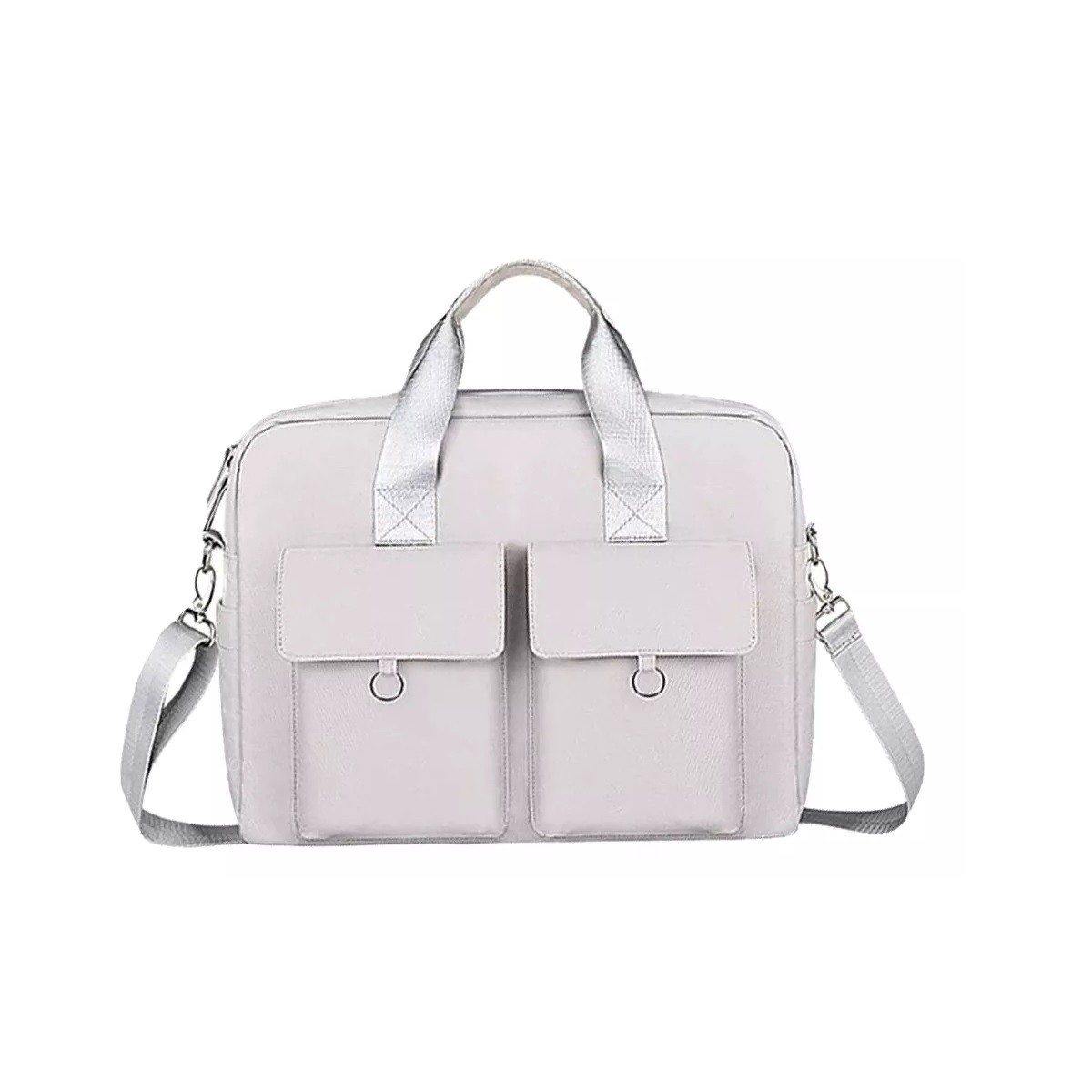 Impermeable Maletin Bolsa Para Laptop De 15.6inch Dama Mujer Gris. image number null