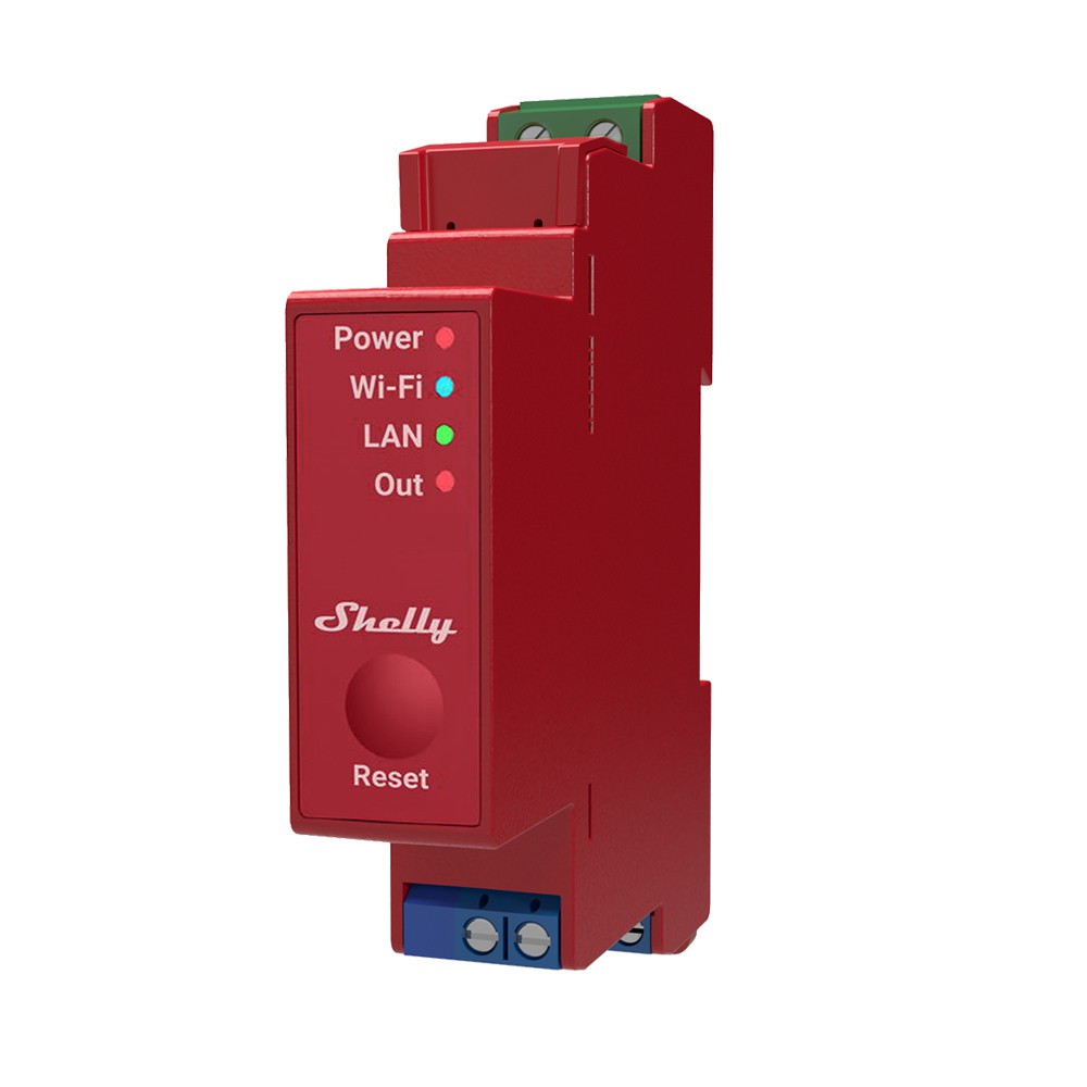 Shelly PRO1PM Rel&eacute; Interruptor WiFi Inteligente 16A con Ethernet Compatible Alexa y Google image number null