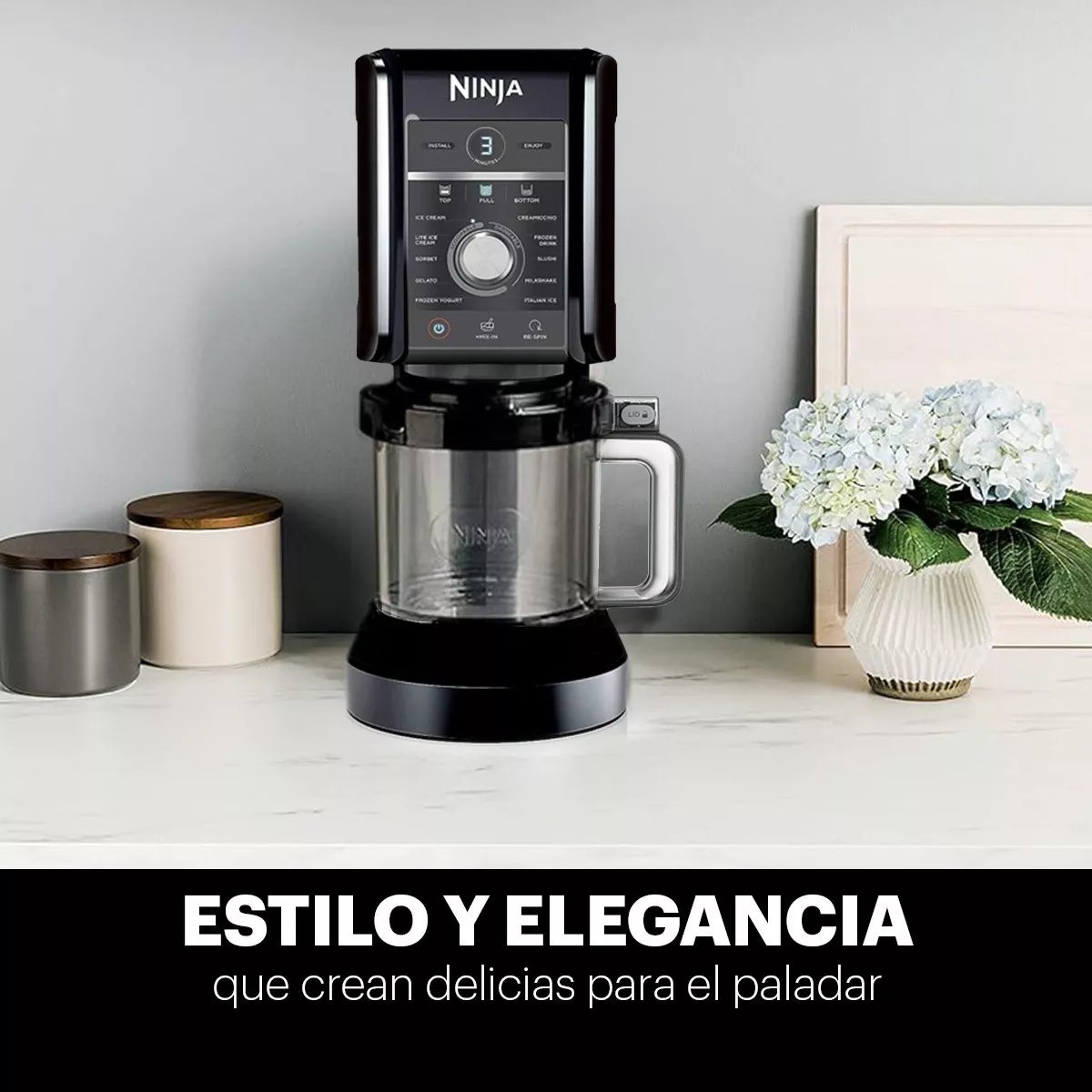 M&aacute;quina de helados Ninja CN501CO M&aacute;quina De Helados capacidad de 709mL negra 127V image number null