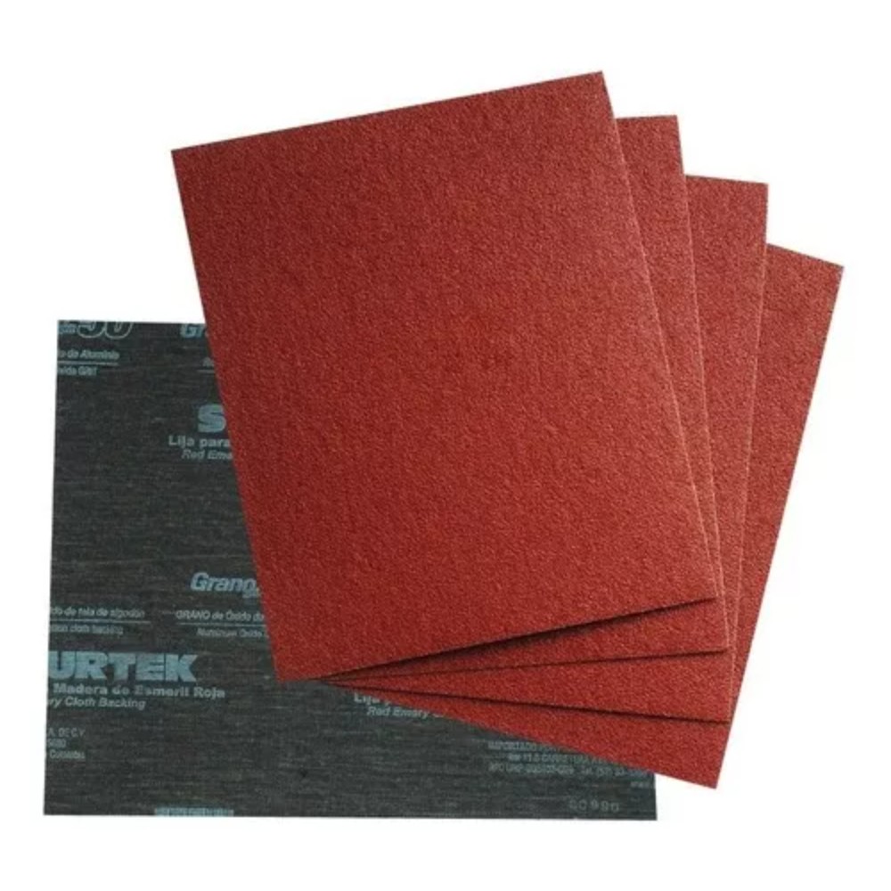 Lija Esmeril Roja Grano 50 9x11 PuLG Ler50 Surtek image number null