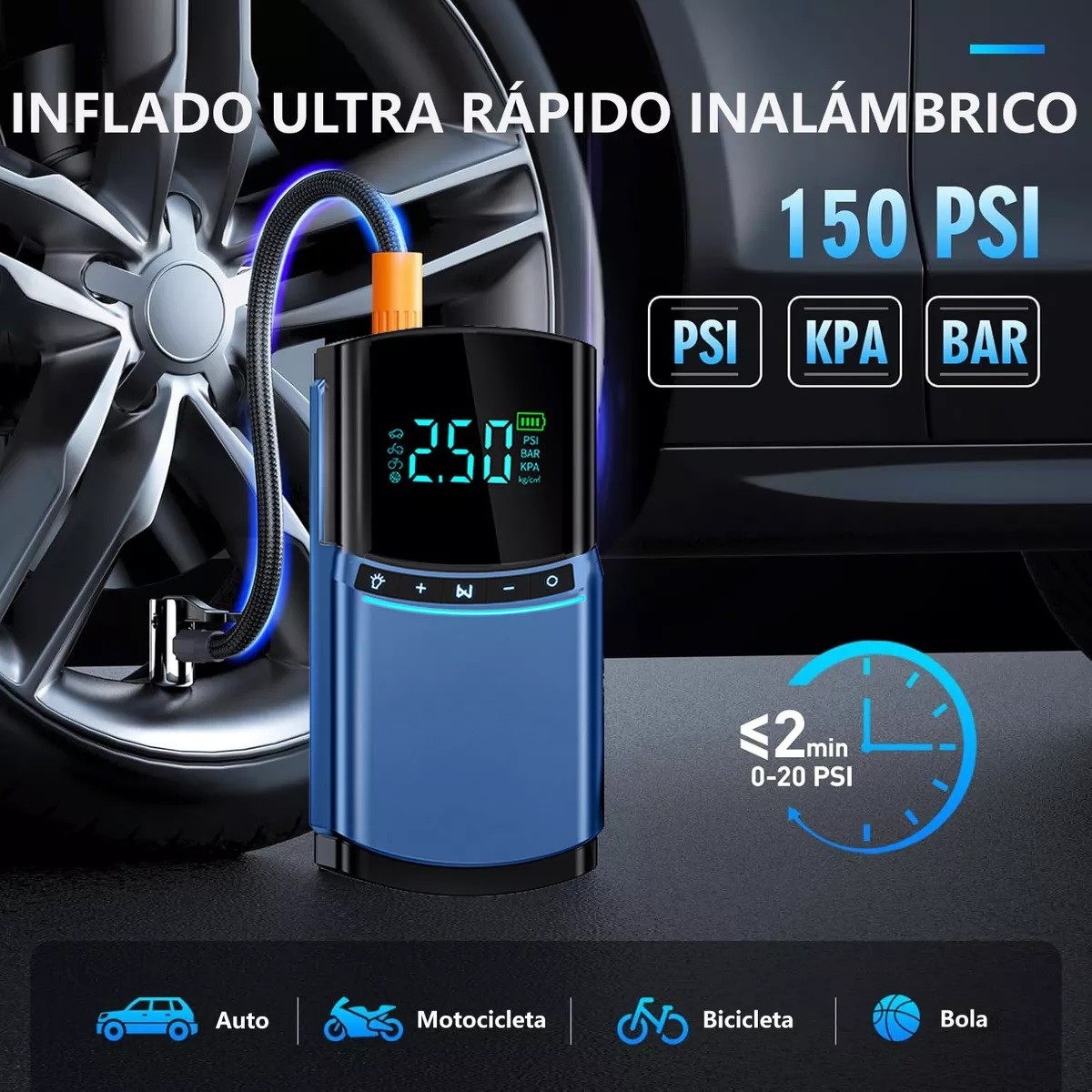 Arrancador Cargador De Bater&iacute;as Carro Autos Compresor Aire image number null
