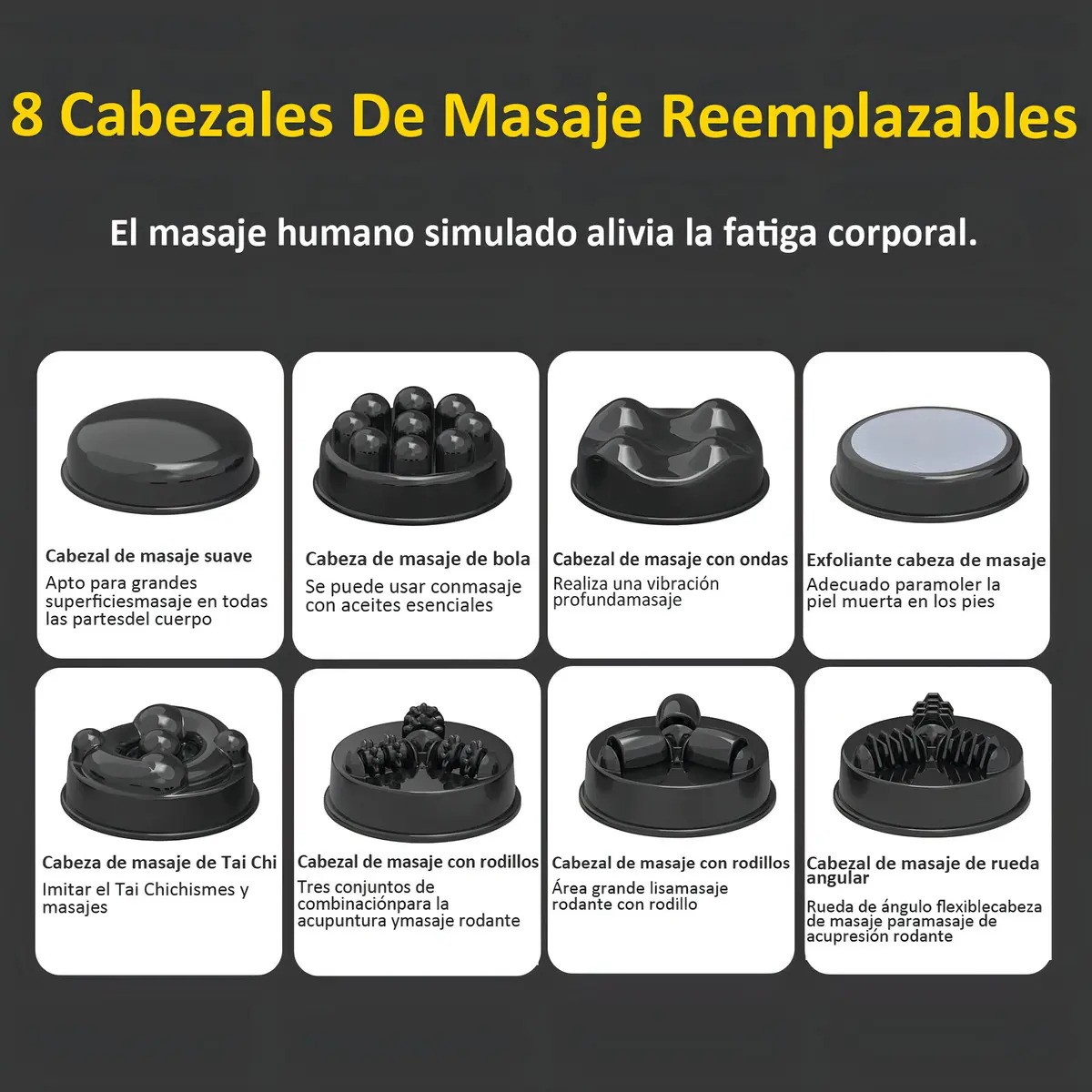 Masajeador Electrico De Espalda De Cuello De Mano Negro image number null
