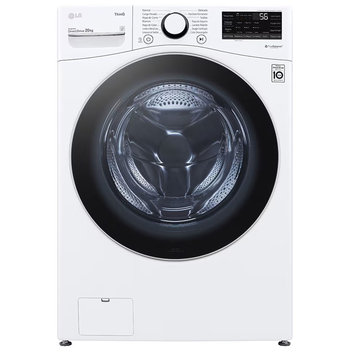 Lavadora LG WM20WV26R 20KG 14 Ciclos Carga Frontal Blanca SYP-Y image number null