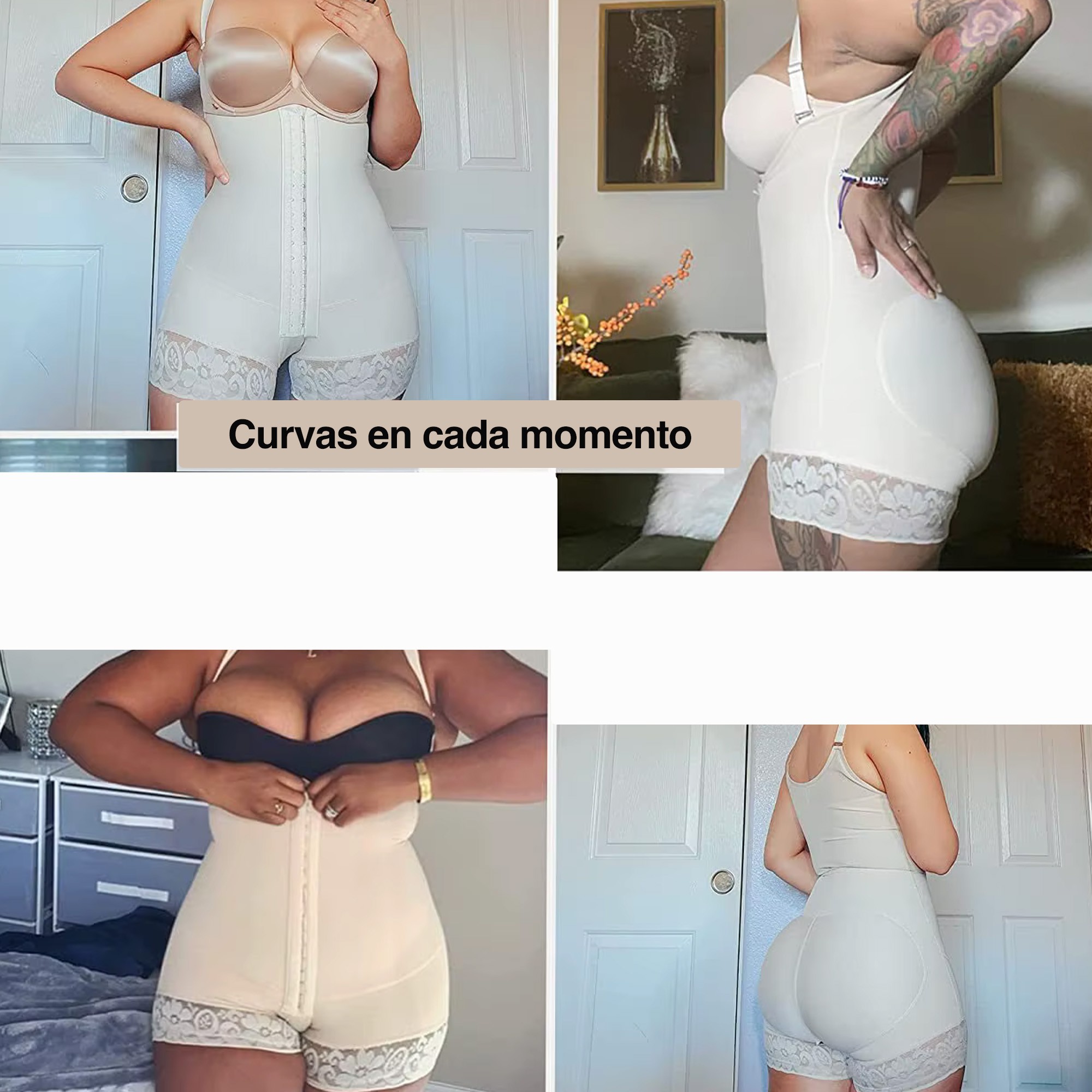 Faja Body Shaper Beige Moldeador Premium Control Abdomen Tela Resistente image number null