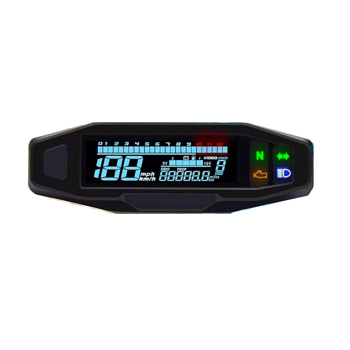 Veloc&iacute;metro Lcd Digital Miniatura Para Motocicleta. image number null