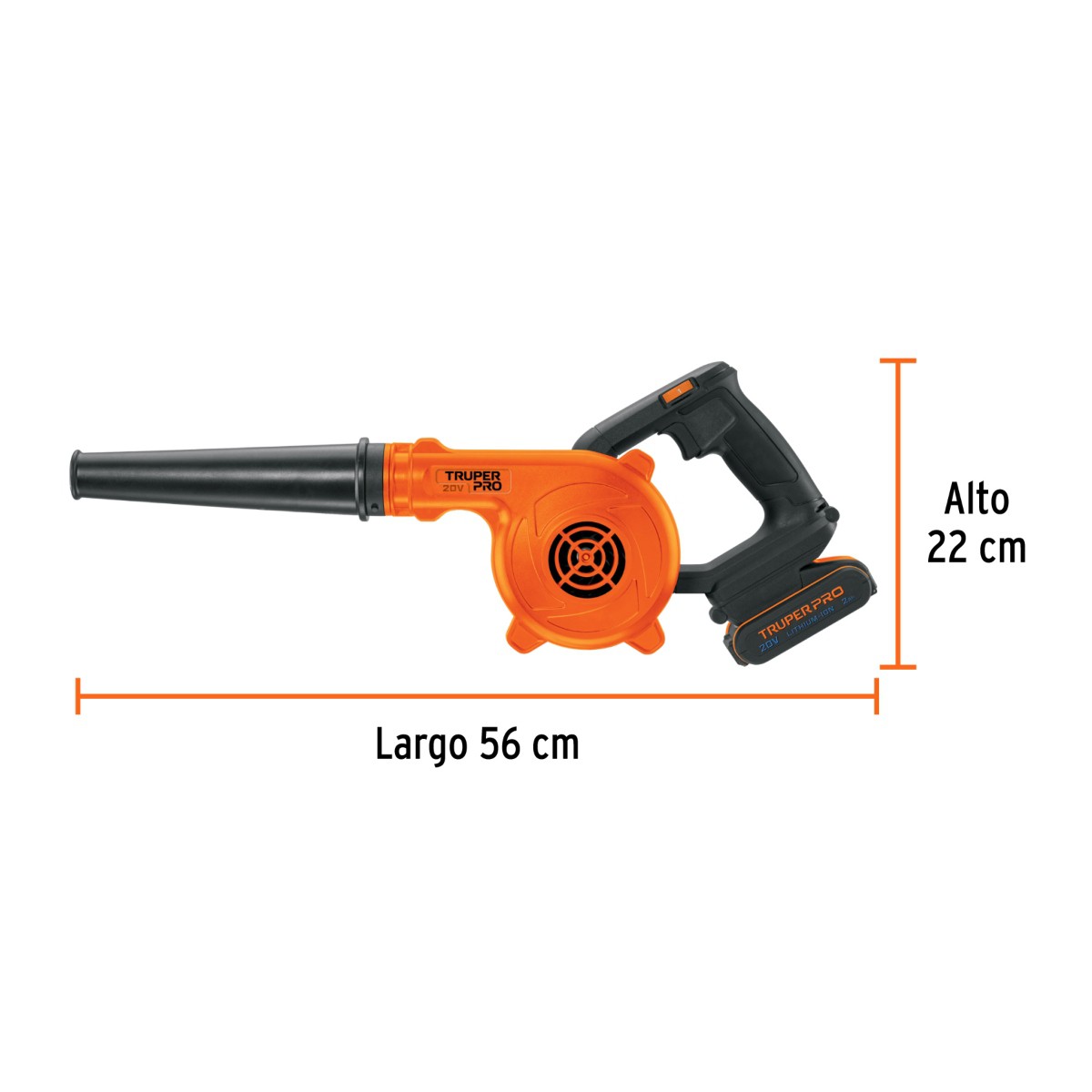 Sopladora Para Taller Truper Pro SOPI-20A 20V 1 Bater&iacute;a 2Ah ENDY image number null