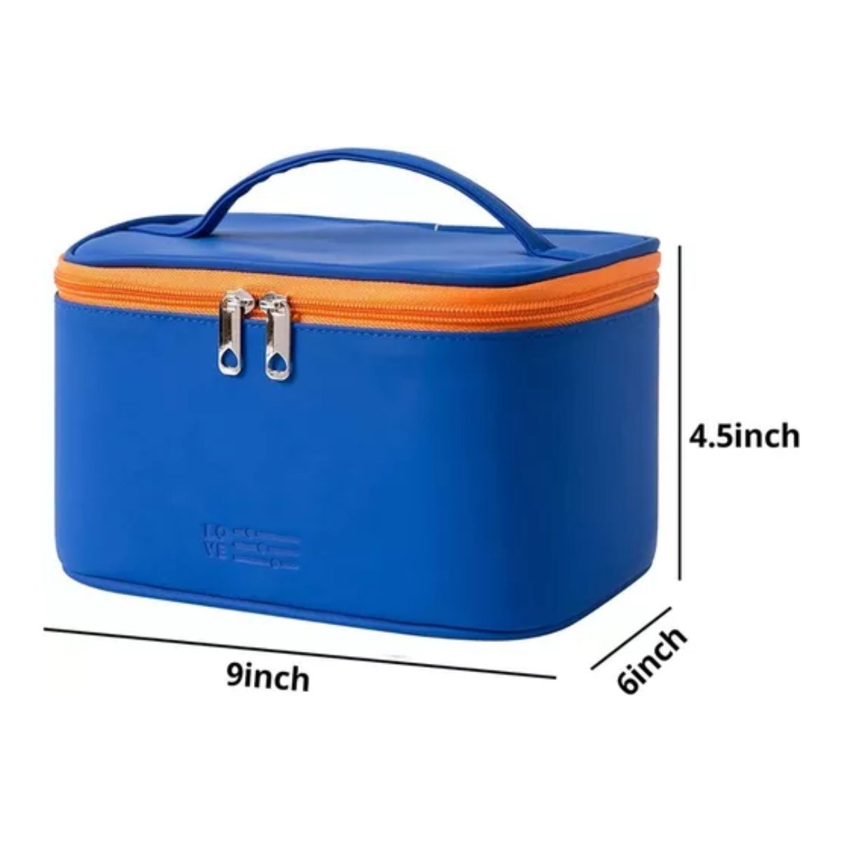 Bolsa De Maquillaje Cosm&eacute;ticos Viaje Organizador Impermeable Azul image number null