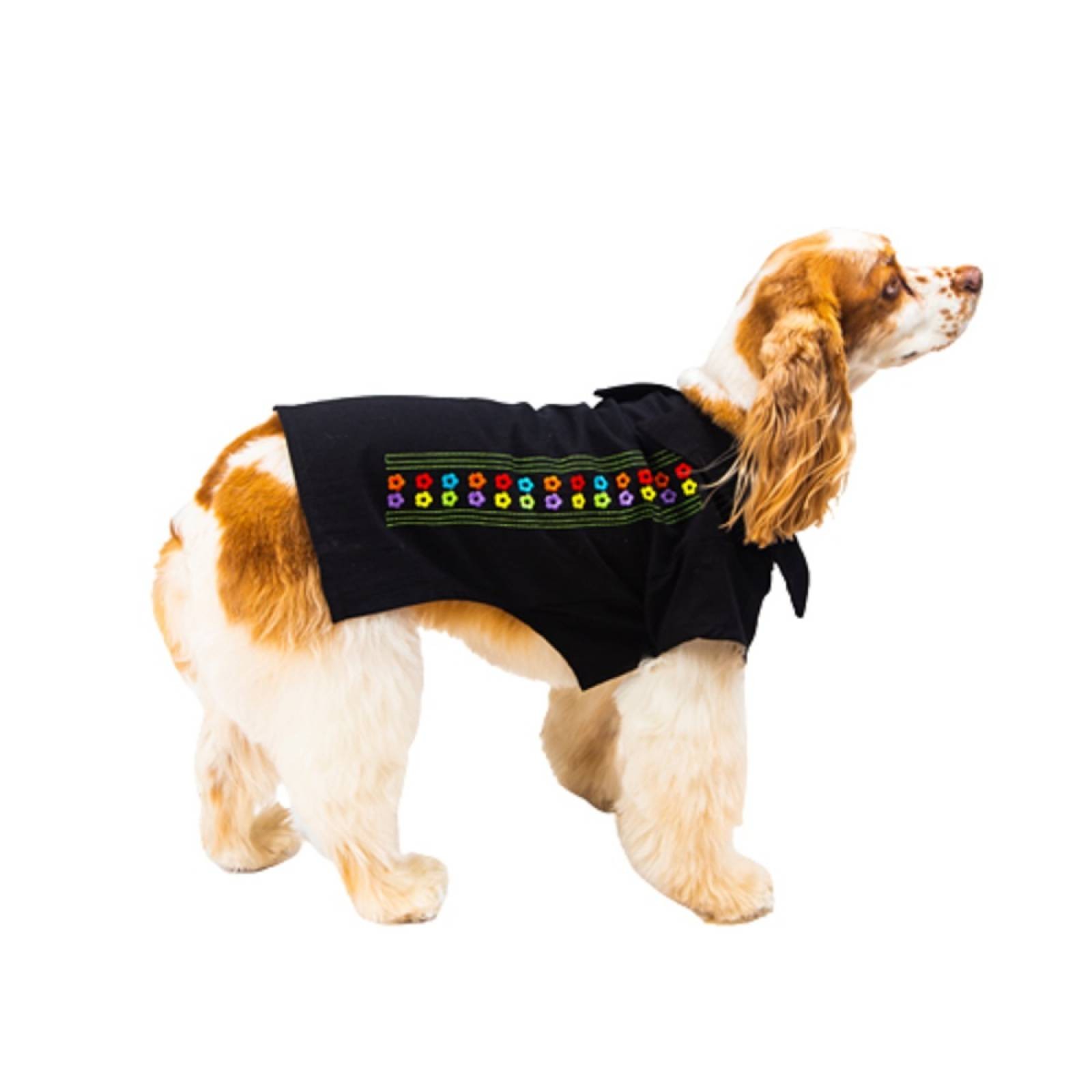 Guayabera Ejecutiva P/Perro Bordada Negro Talla 00 Pet Pals. image number null