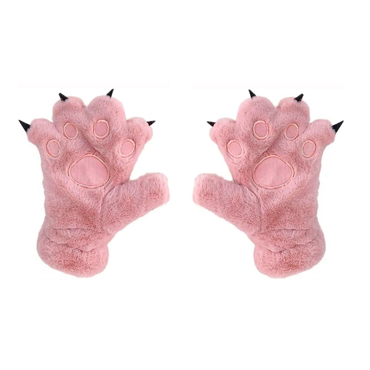 Guantes De Pata Oso Tejidos Termica Mujer Moda Invierno Fr&iacute;o Rosa image number null