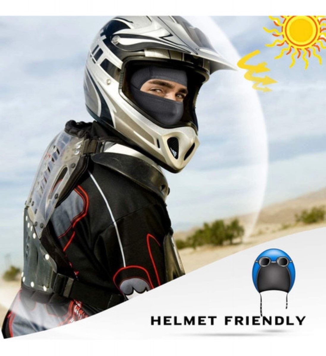 "5pz Pasamonta&ntilde;as Balaclava Tactico M&aacute;scara Para Motociclista ". image number null