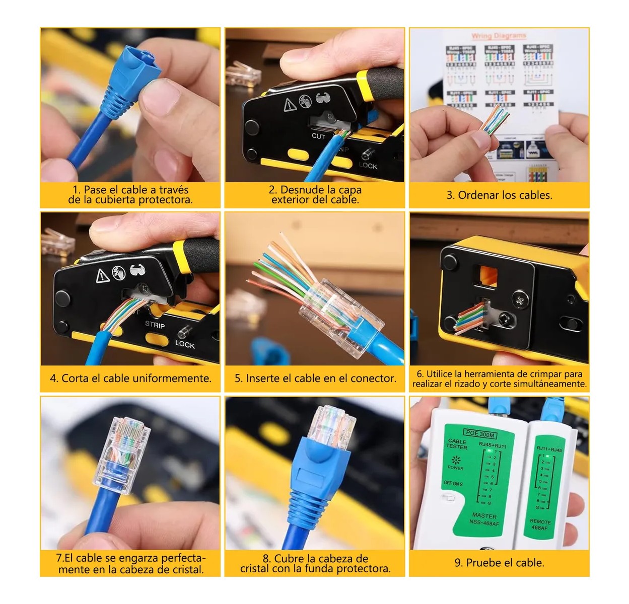 Kit De Pinzas Ponchadora De Cable Crimpadora image number null