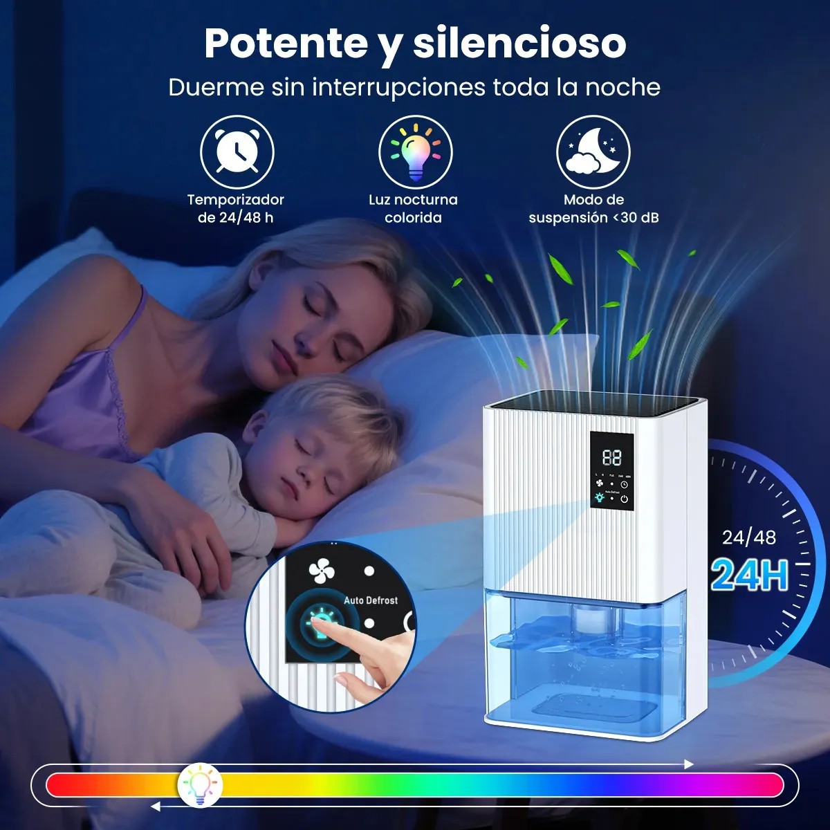 Deshumidificadores Domesticos El&eacute;ctrico 2l Con Auto Descongelaci&oacute;n image number null