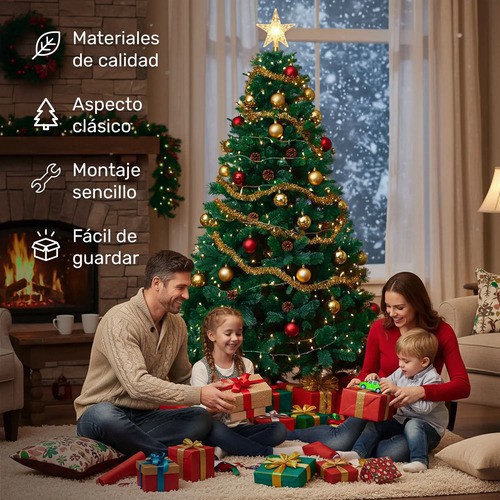 Arbol Navidad Verde Escoces Doble Rama Frondoso Pi&ntilde;as 1.6m Jardimex image number null