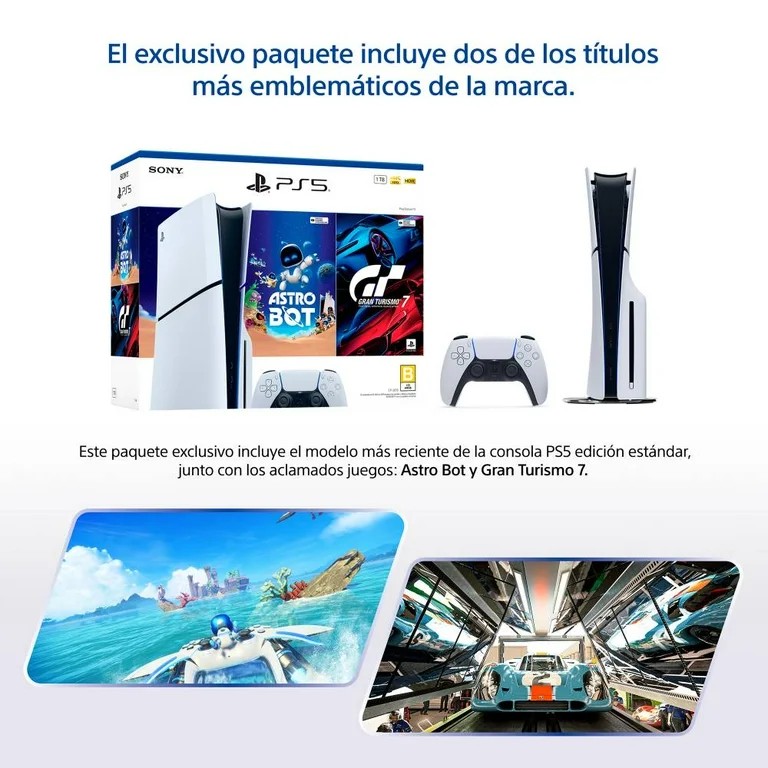 Bundle Consola Sony PlayStation 5 Slim Est&aacute;ndar 1TB + Astro Bot + GT7 image number null