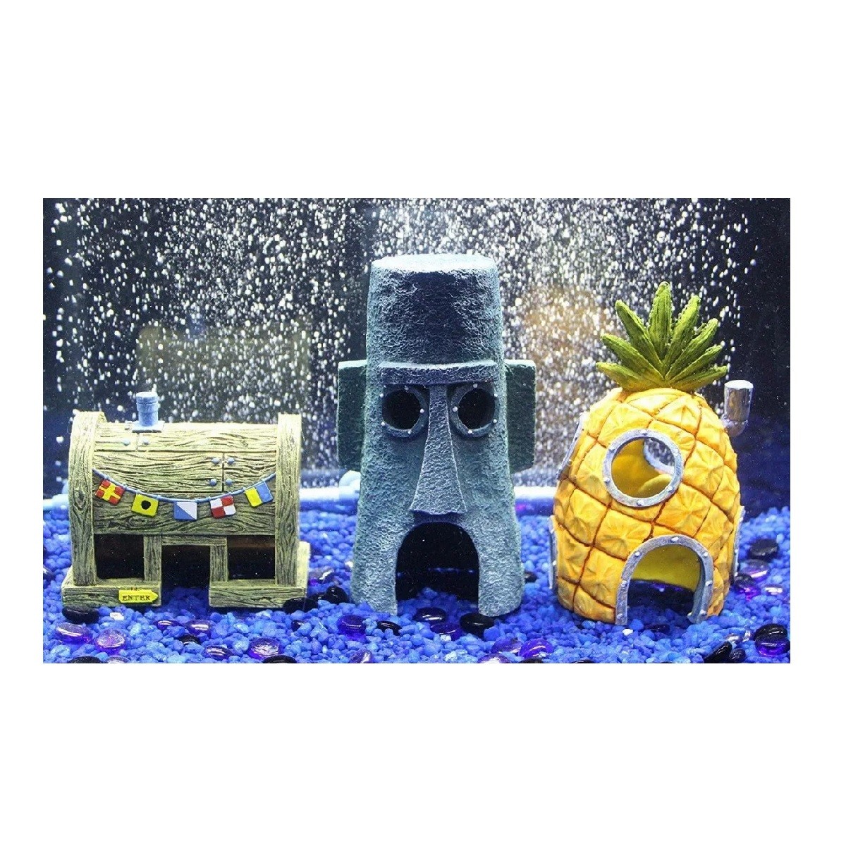 Kit 23 Pcs Plantas Artificiales Decorativas Acuario Pecera image number null