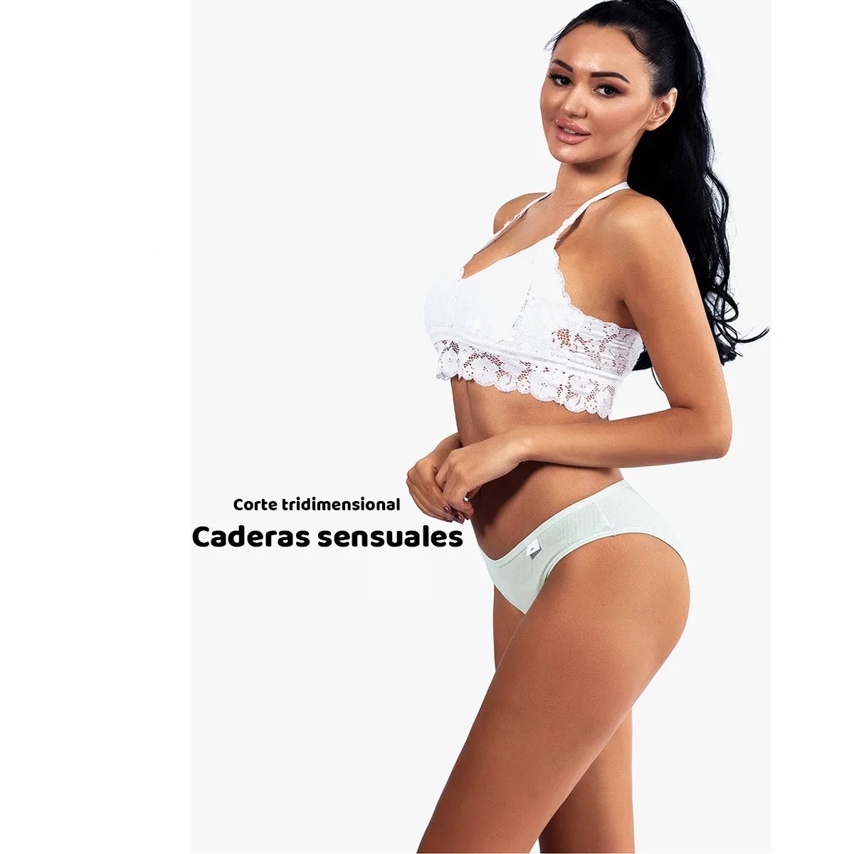 Bragas De Mujer Transpirables De Algod&oacute;n Puro 5 Piezas Color Mixto Talla: L image number null