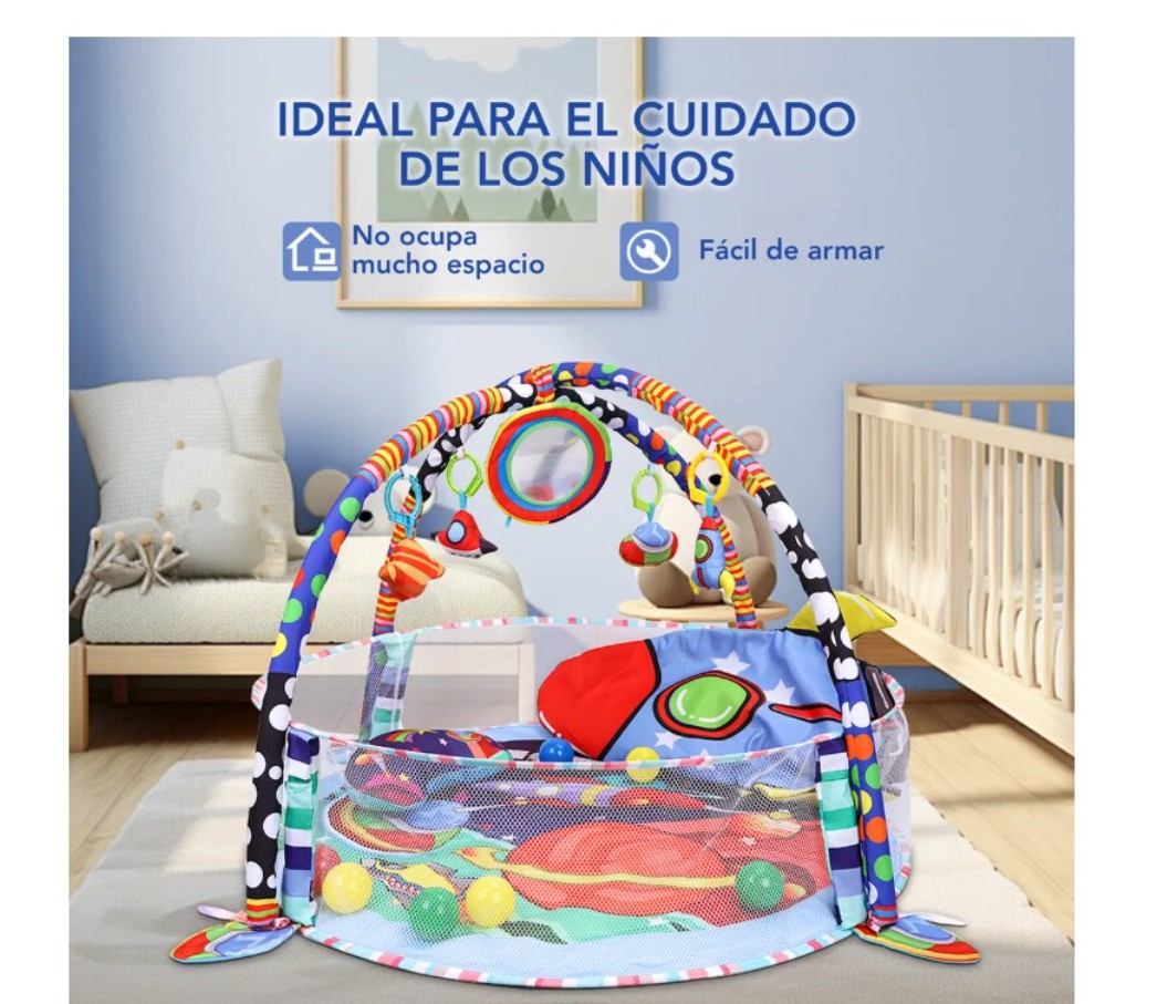 Gimnasio Beb&eacute; Interactivo Tapete Did&aacute;ctico Infantil Nube color rosa image number null