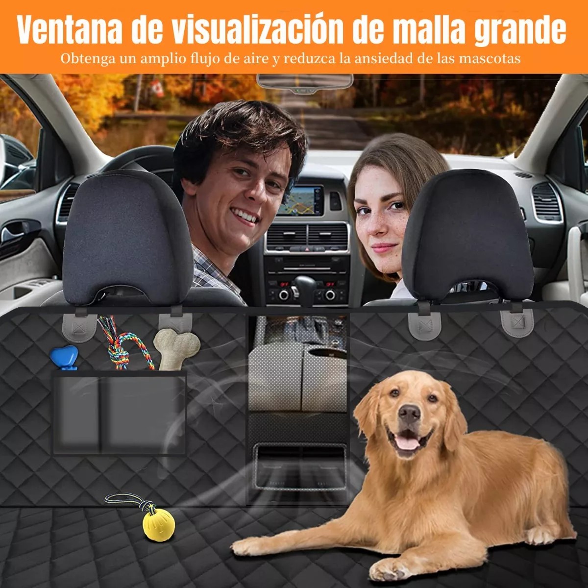 Funda Impermeable De Perro Cubre Asientos De Auto Mascotas image number null
